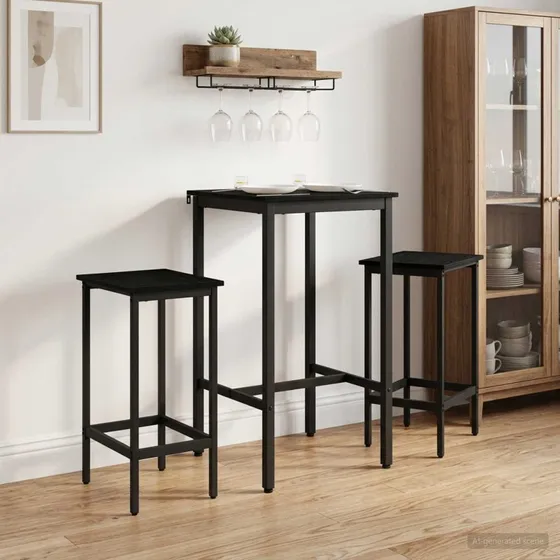 vidaXL Barstole 2 stk. Sort eg 40 x 32 x 64 cm