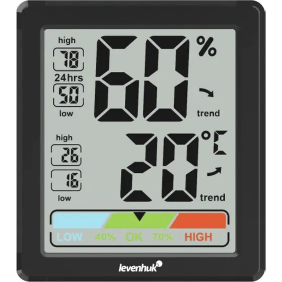 Levenhuk Wezzer BASE L20 Termohygrometer - Sort