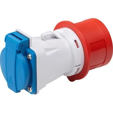 CEE Adapter 16A 5P Stikprop til DK-Udtag 3P