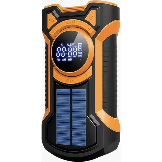 Xtorm Just in Case 5000mAh Nødradio med Solcelle - Sort/Orange