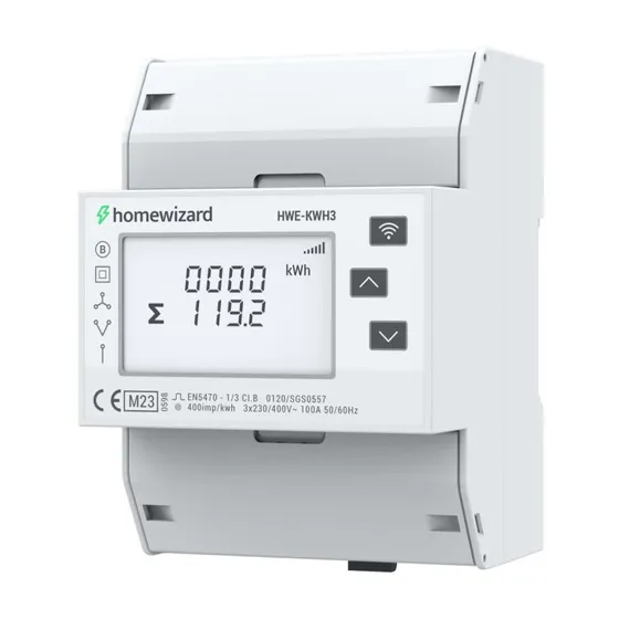HomeWizard Wi-Fi kWh-måler 3-fase – MID-certificeret 100A