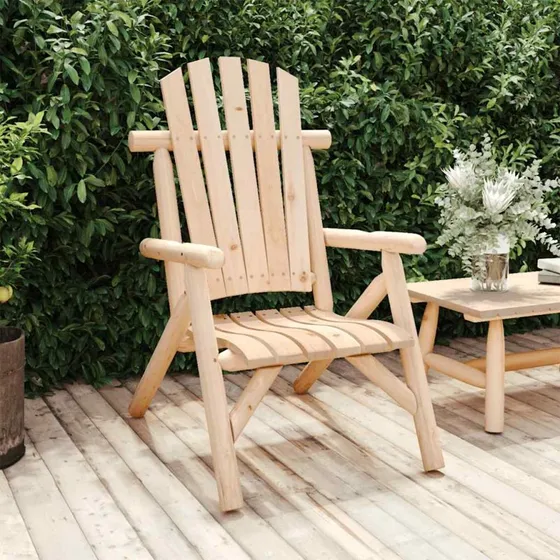 vidaXL Adirondack havestol i massivt grantræ, 68x68x103 cm