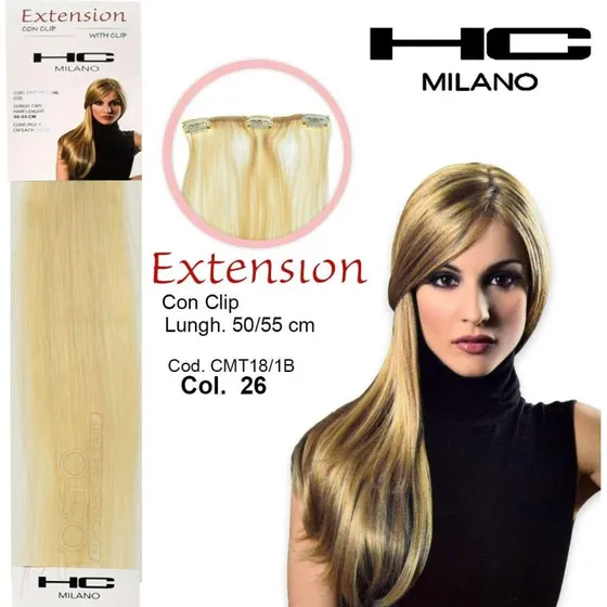 Hc Milano Extension 3 Clip No Remy 50cm Farve 26