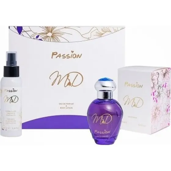 M&D Passion Gavesæt: Eau De Parfum 100ml & Body Lotion 100ml