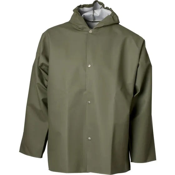 ELKA Jakke 179801 PVC regnjakke, olivengrøn