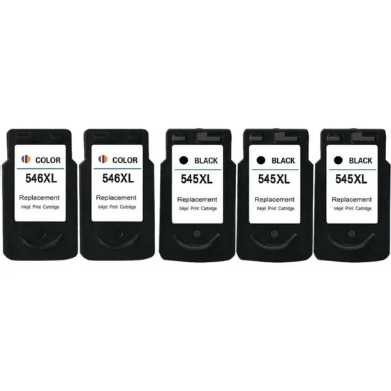Canon kompatibelt sæt PG-545/CL-546 – 3 sort, 2 farve (68 ml)