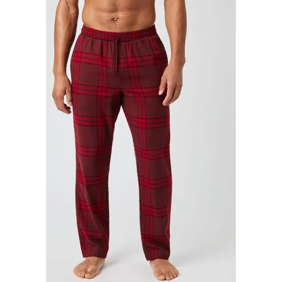 Björn Borg Core Flannel Pyjama Pants – Rød ternet (100% bomuld)