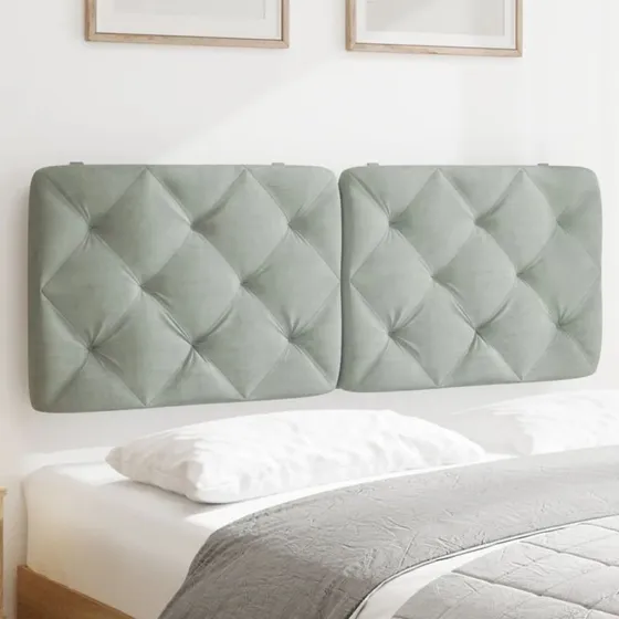 vidaXL gavlpude 137 cm i lysegrå velour