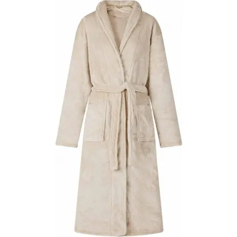 Uden mærke Badekåbe uden hætte Beige XXL - Flannel