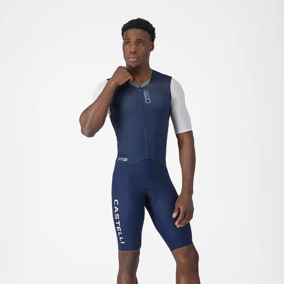 Castelli Saturday Morning Skinsuit - Belgian Blue/White - XS