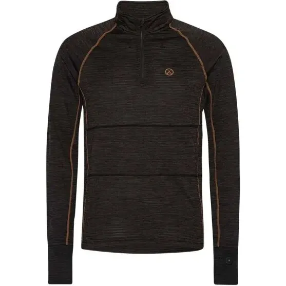 HappyHot Yukon Heated Baselayer Half-Zip Herre, Sort