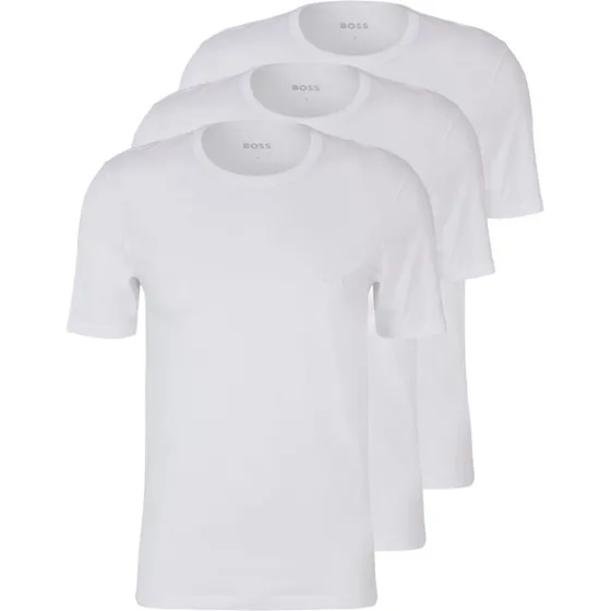 BOSS 3-pak Regular T-shirt, rund hals — hvid