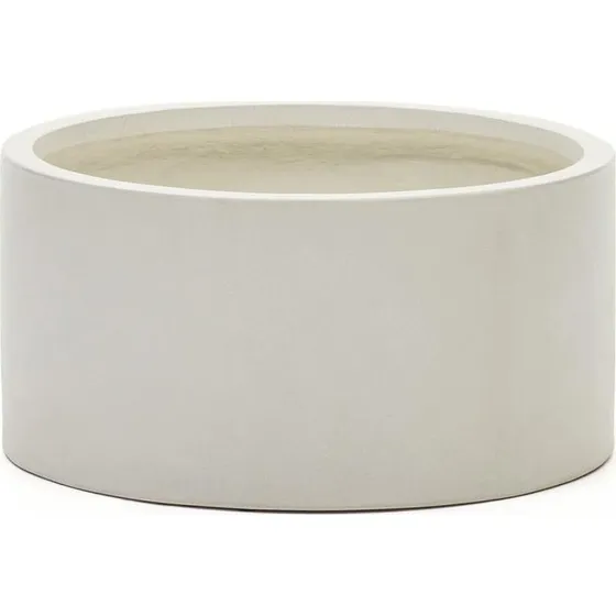 Kave Home Aiguablava Plantekrukke i hvid cement, 62 cm
