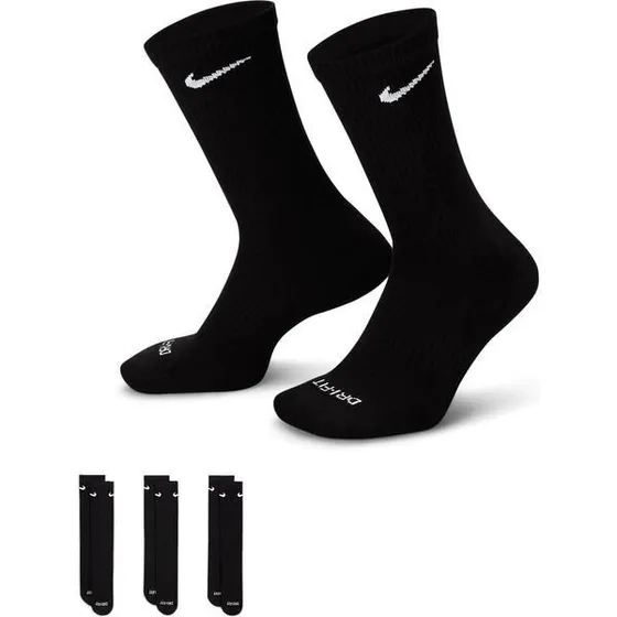 Nike Everyday Plus Cushioned Crew sokker 3-pak – sort/hvid