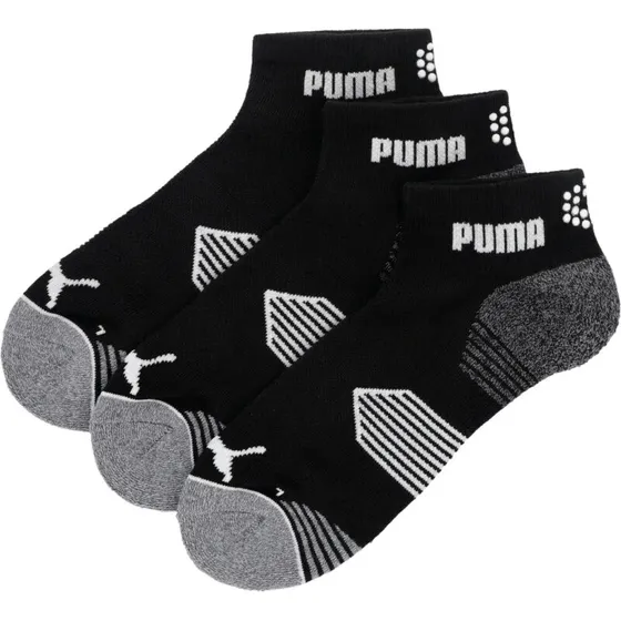 Puma Essential 1/4-cut strømper 3-pak, sort