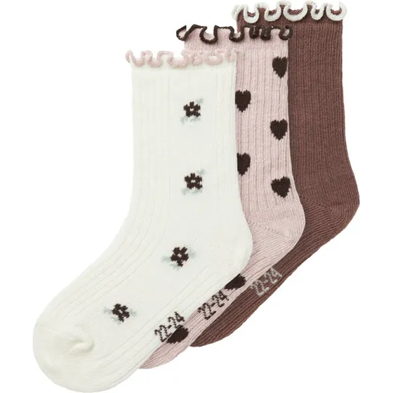 Name It Netti 3-pak strømper – Peppercorn