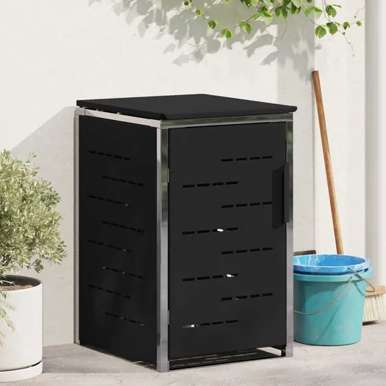 vidaXL Skraldespandskjuler til 1 beholder 240L - Sort