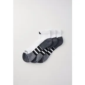 adidas Performance CLIMACOOL Cushioned Quarter sokker 3-pak, hvid/grå