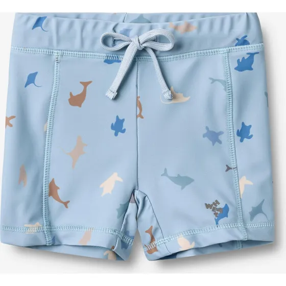 Wheat Ulrik badeshorts - soft blue sea life (UV 40+)