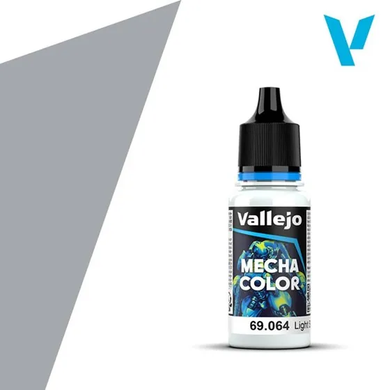 Vallejo Mecha Airbrush Color: Metallic Light Steel, 18ml