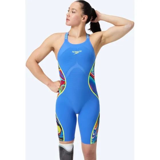 Speedo LZR Pure Intent 2.0 Openback Kneeskin - Lyseblå/Multi