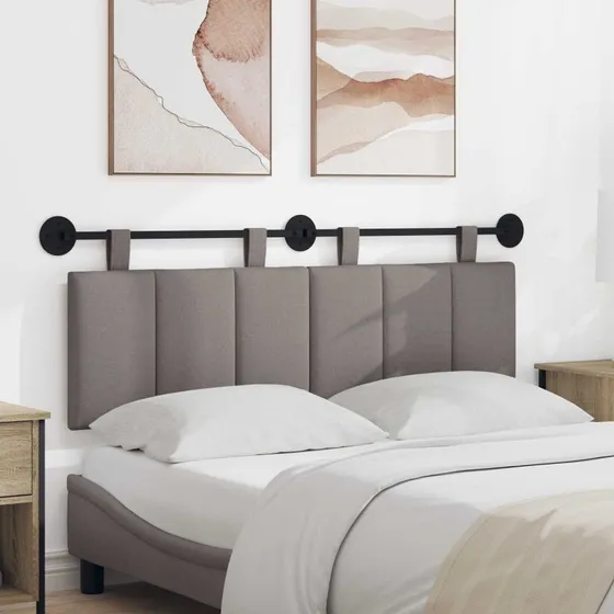 vidaXL Hængende sengegavl Gråbrun Fløjl, 150 × 55 cm
