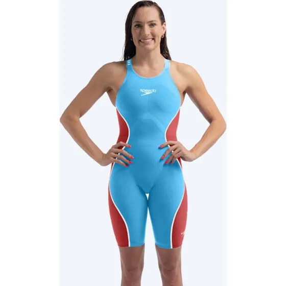 Speedo LZR Pure Intent 2.0 Openback Kneeskin - Blå/Rød