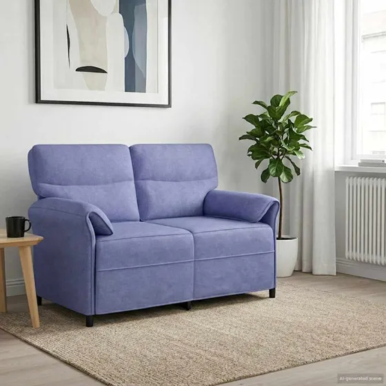 vidaXL Sofa 2-personers i polyester med metalramme