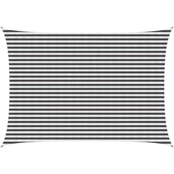 vidaXL Solsejl 3 x 6 m HDPE Rektangulær Anthracit/Hvid