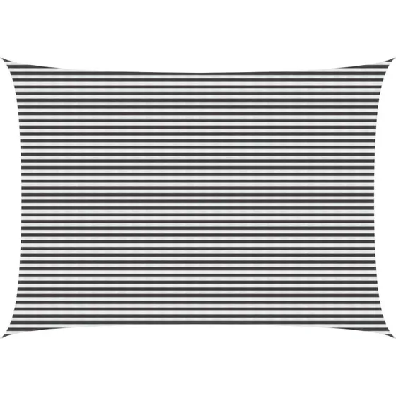 vidaXL Solsejl 5 x 7 m HDPE Rektangulær Anthracit/Hvid