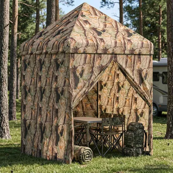 vidaXL Pop-up Skur med 4 Sidevægge 3 x 3 m Skov Camouflage