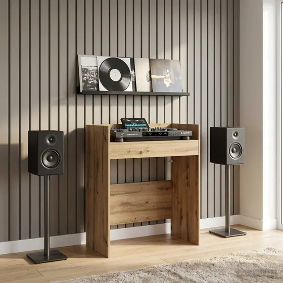 vidaXL DJ-bord i artisan-eg, 102 x 45 x 102 cm