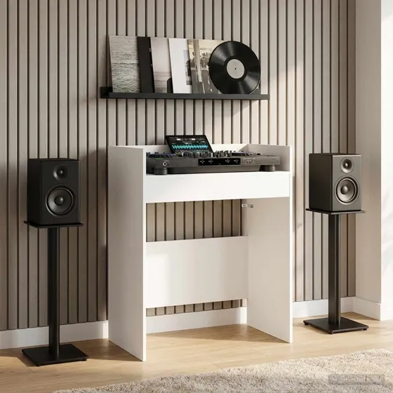 vidaXL DJ Bord Hvid 82 x 45 x 102 cm