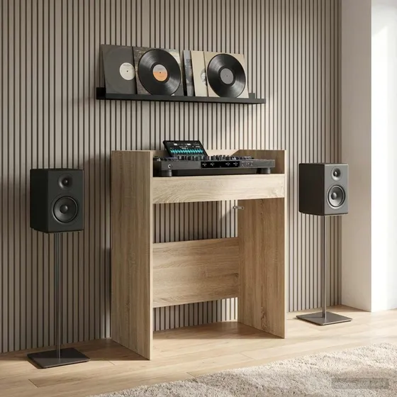 vidaXL DJ Bord Sonoma-eg 82 x 45 x 102 cm