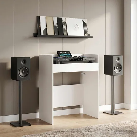 vidaXL DJ Bord Hvid 62 x 45 x 102 cm