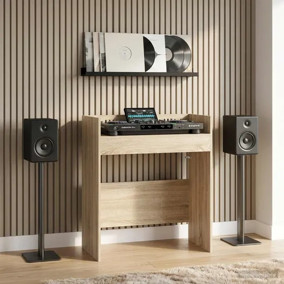 vidaXL DJ Bord i Sonoma-eg, 62 x 45 x 102 cm