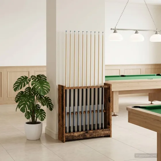 vidaXL Billardkøholder i gammelt træ, 60 x 20 x 57 cm