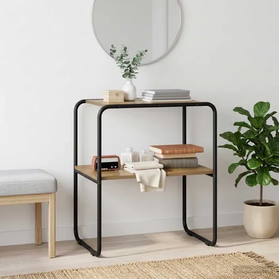vidaXL Konsolbord Artisan-eg 60 x 42,5 x 70 cm