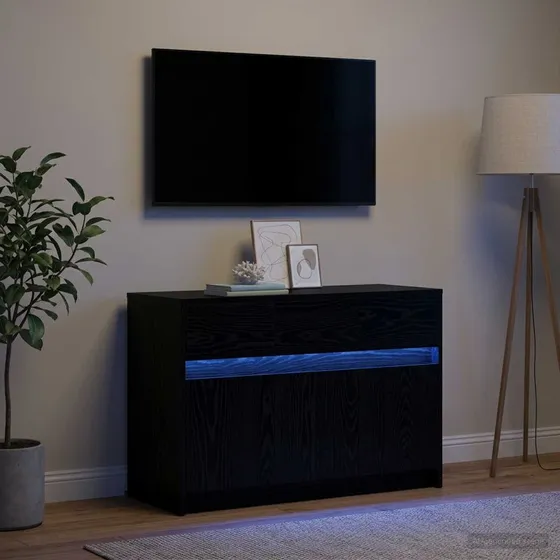 vidaXL TV-skab 91 x 34 x 61 cm Sort eg