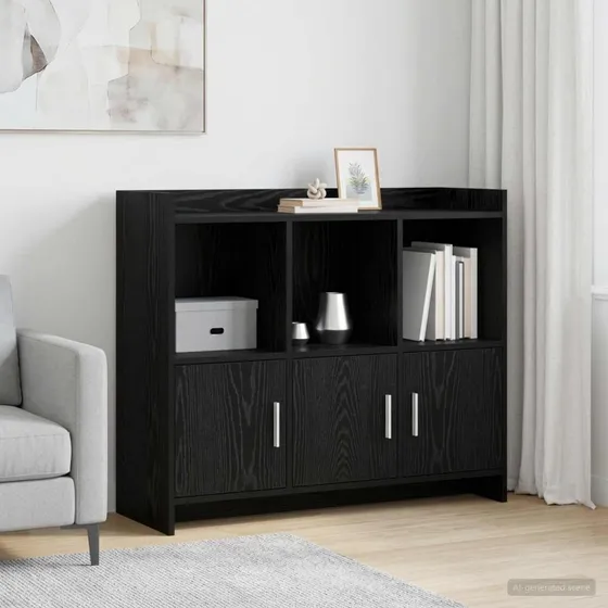 vidaXL Sideboard Sort Eg 98,5 x 33 x 80 cm