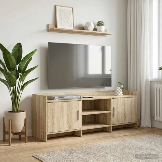 vidaXL TV-skab 130 x 33 x 47 cm i Sonoma-eg