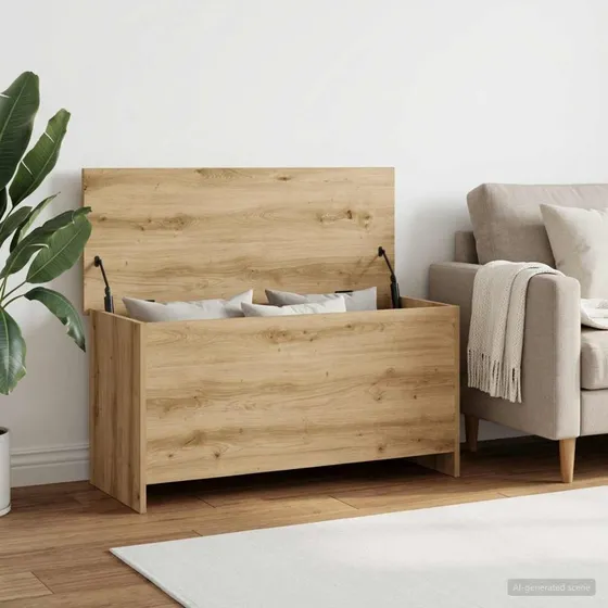 vidaXL Opbevaringskiste Artisan-eg 100 x 40 x 50 cm