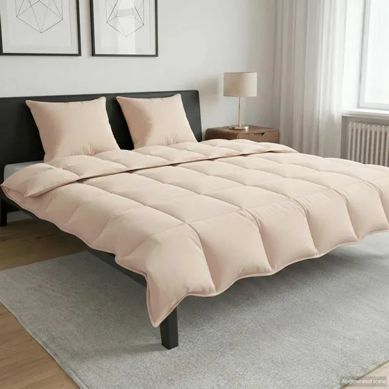 vidaXL Helårs dyne i kapok, 220 x 260 cm, Beige