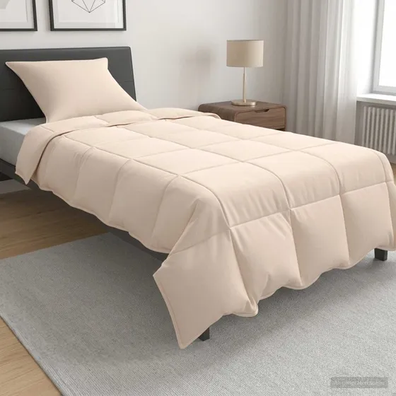 vidaXL Vinterdyne Beige 155 x 200 cm - 100% Naturlig Kapok