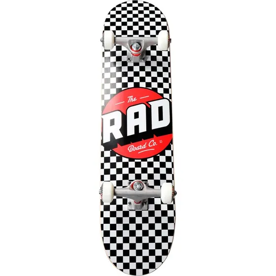 RAD Checkers Progressive Komplet Skateboard 7.75" - Sort/Hvid