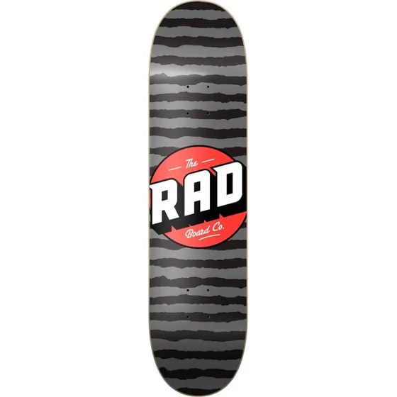 RAD Stripes Logo Skateboard Deck 8.125" - Grå