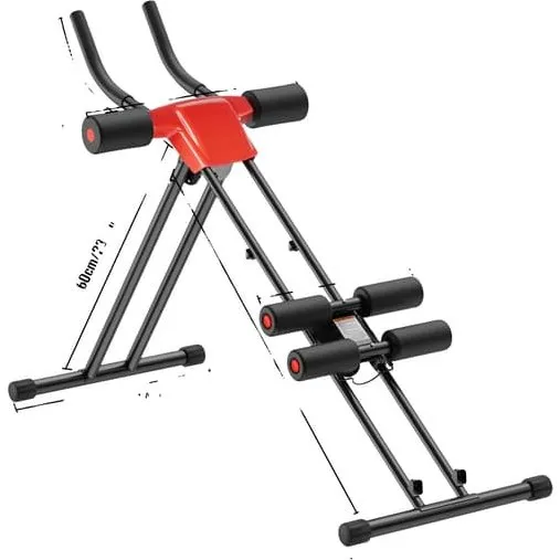 Sammenklappelig Abdominalmaskine med Justerbare Incline Vinkler, Sort