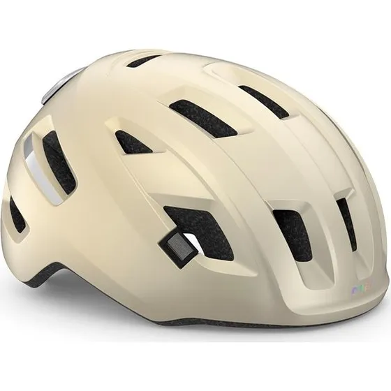 MET E-Mob Cykelhjelm til Elcykel - Beige Hvid