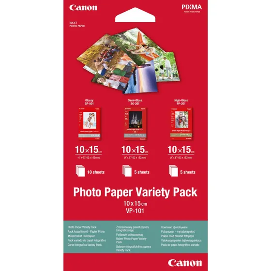 Canon VP-101 Fotopapir Variety Pack 10x15 cm (20 ark)