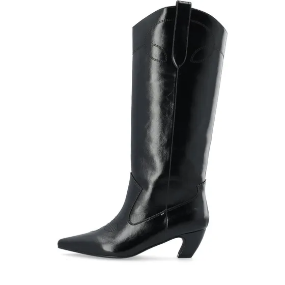 BIABALEY Knee High Western-støvler, sort 38